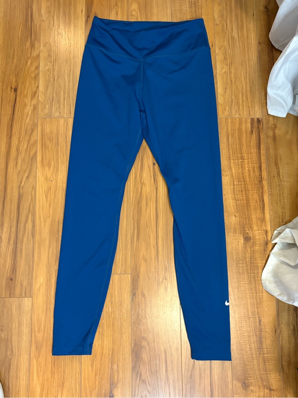Nike Dri-FIT Blue High Rise Leggings Medium Athletic Workout Pants gym running - Picture 1 of 4